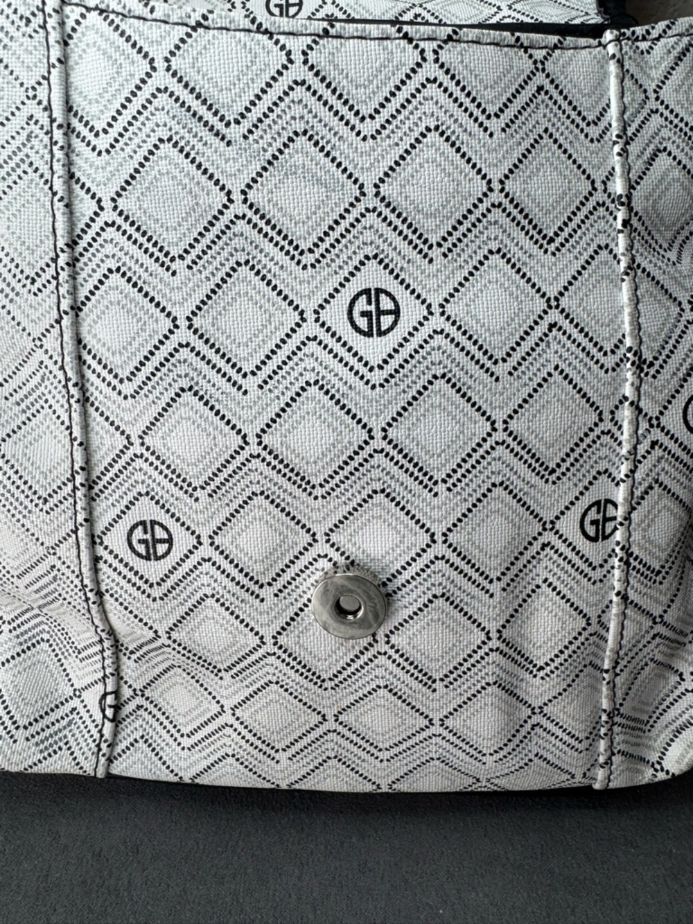 Giani Bernini Mini Backpack Convertible Crossbody Black White Logo Bag - Picture 9 of 12